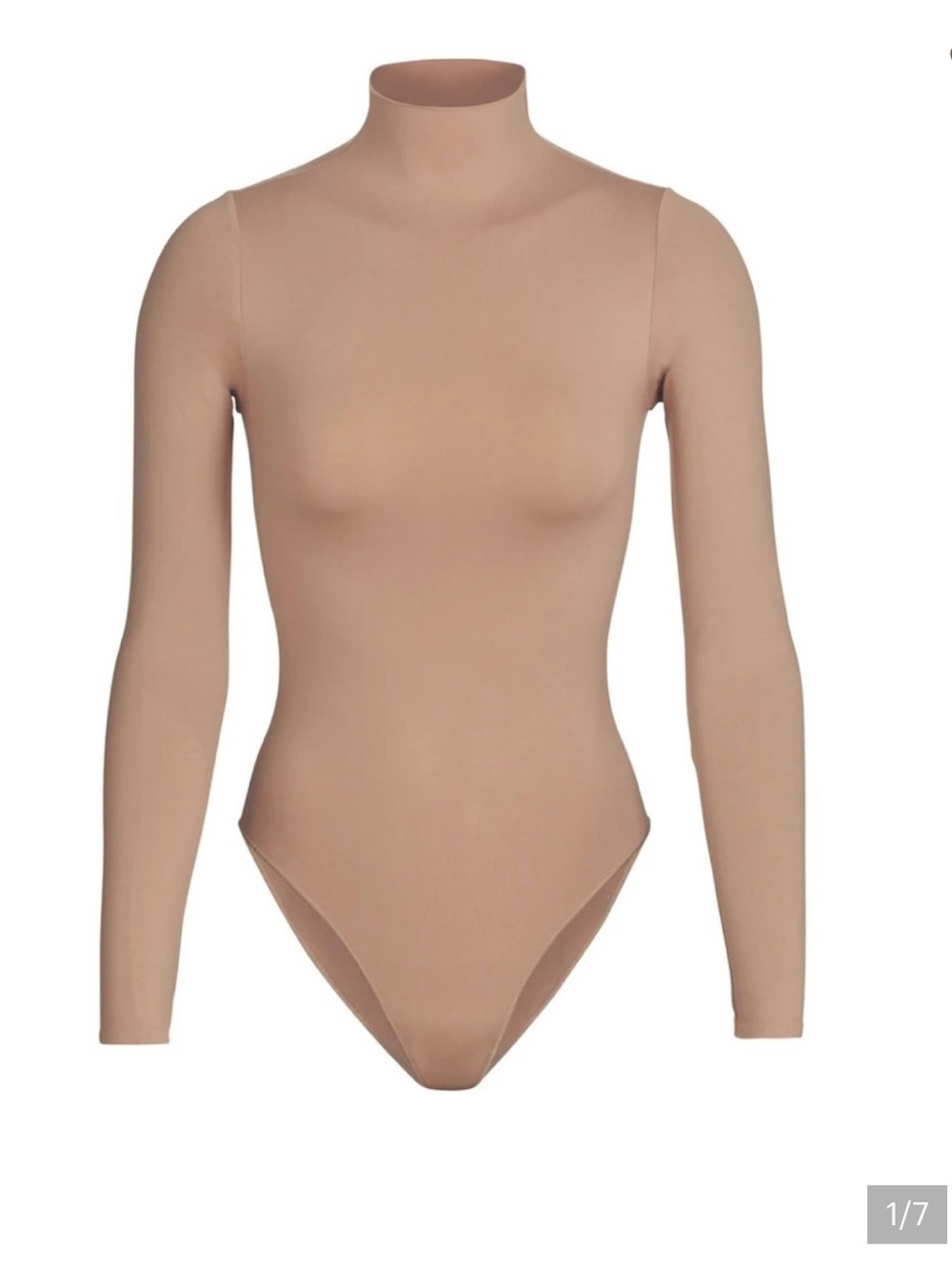 SKIMS Nude Mock Neck Long Sleeve Bodysuit